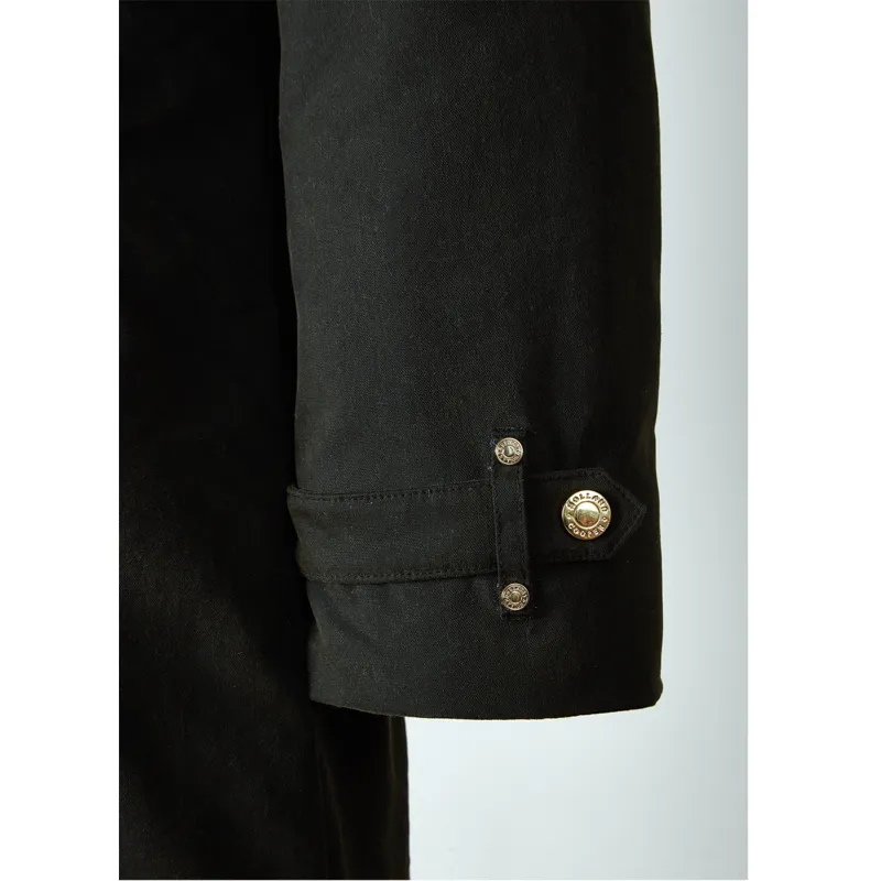 Holland Cooper Wax Longline Field Coat - Dark Olive-6