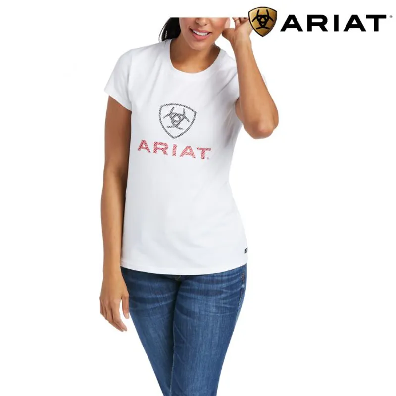 Ariat Womens HD Logo SS T-Shirt - White 