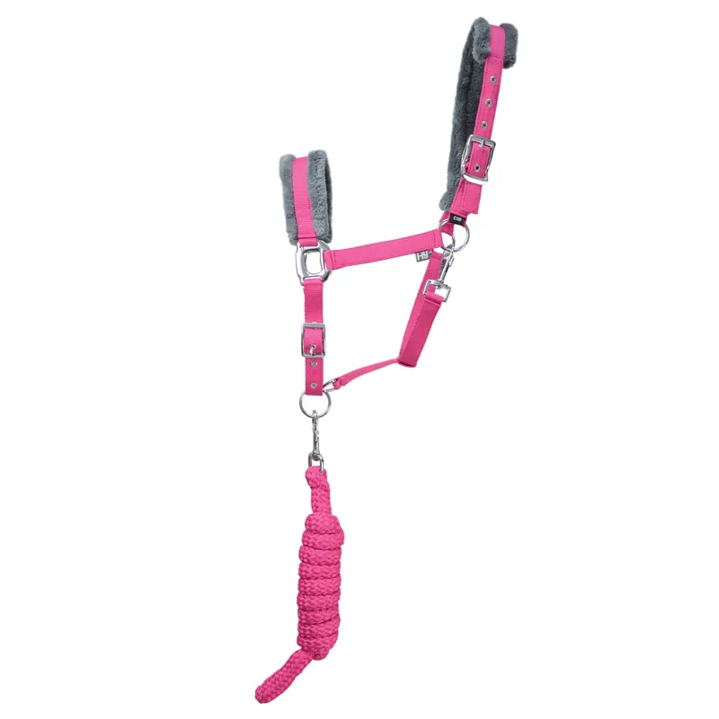 Hy Sport Active Head Collar and Lead Rope - Bubblegum Pink