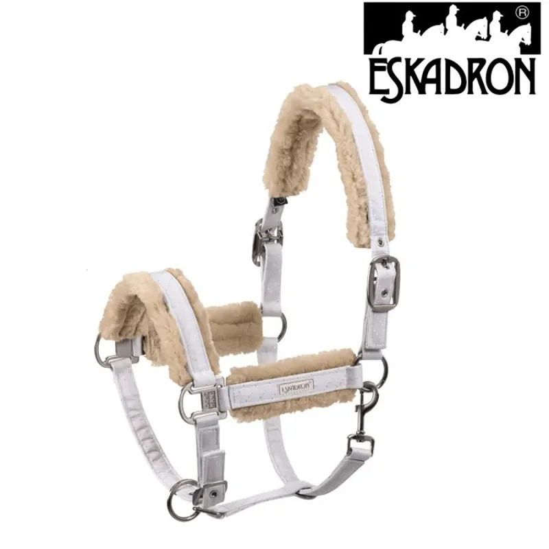 Eskadron Headcollar Double Pin Faux Fur Classic Sports SS20 - Cool Grey