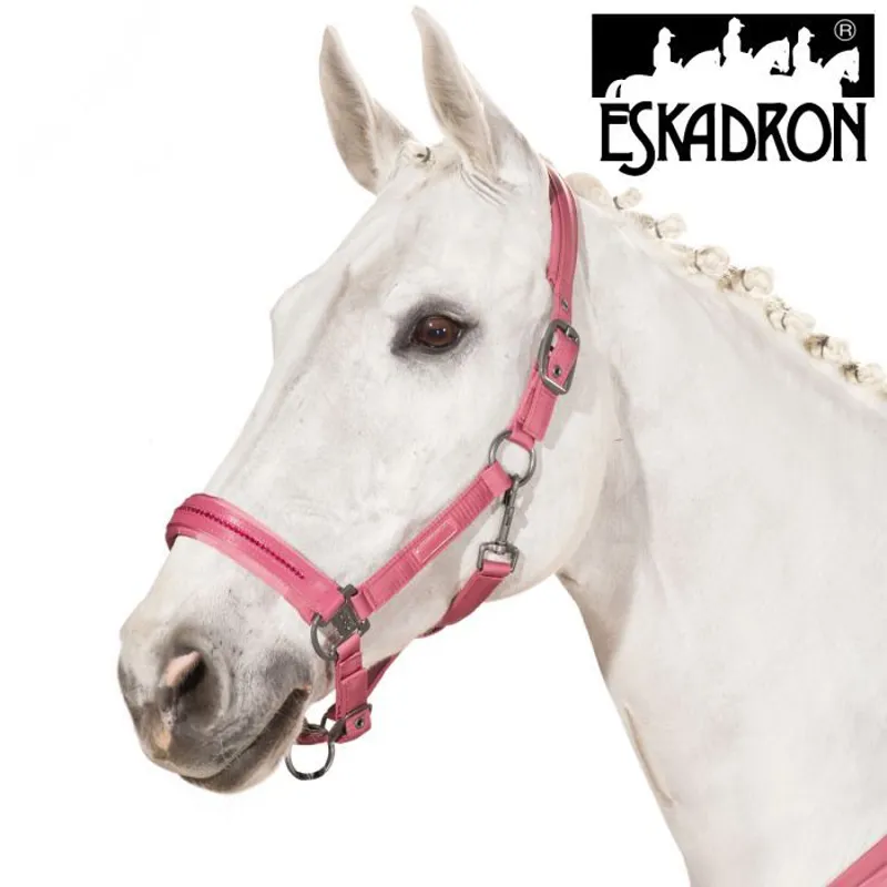 Eskadron Doublepin Glossy Crystal Headcollar Classic Sports SS21 - Rouge-1