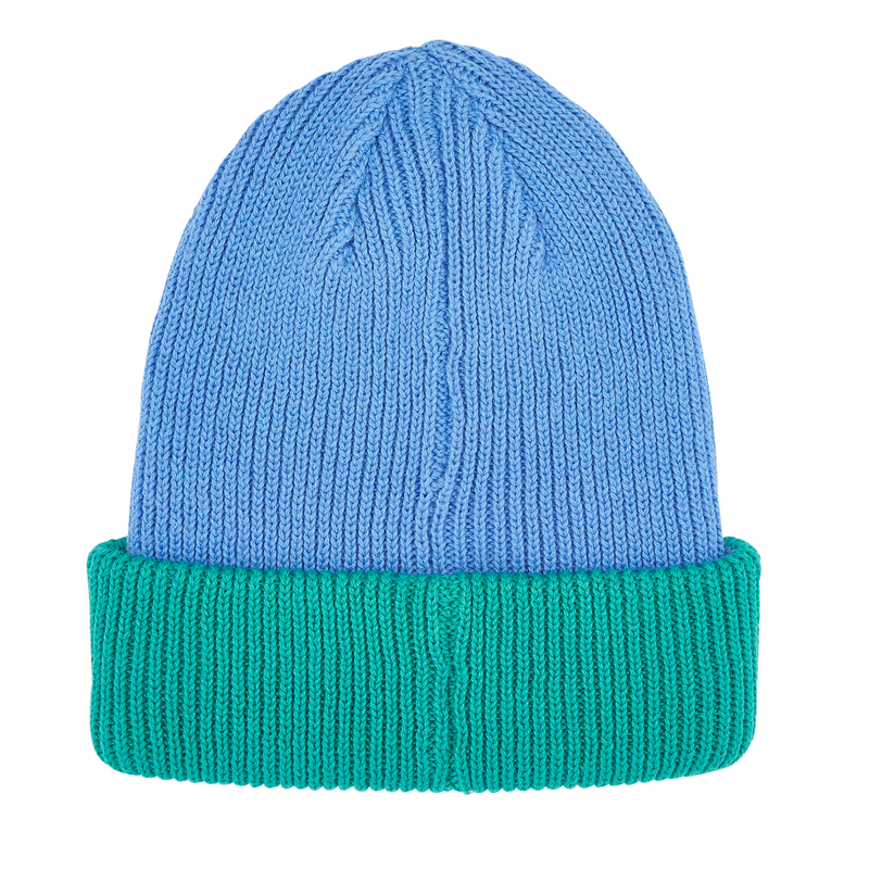 Joules Hedly Reversible Knitted Beanie Hat - Bude Blue-1
