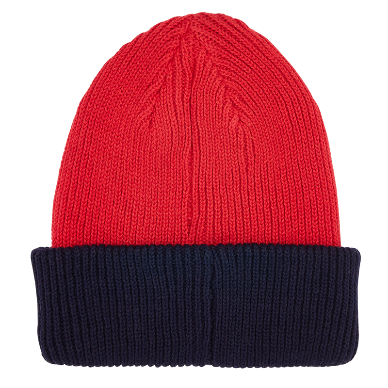 Joules Hedly Reversible Knitted Beanie Hat - Red-1