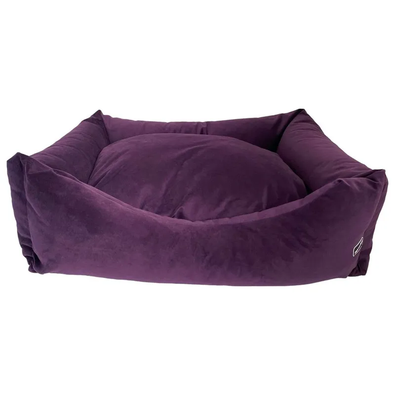 Hem and Boo Luxury Sofa Dog Bed - Plum