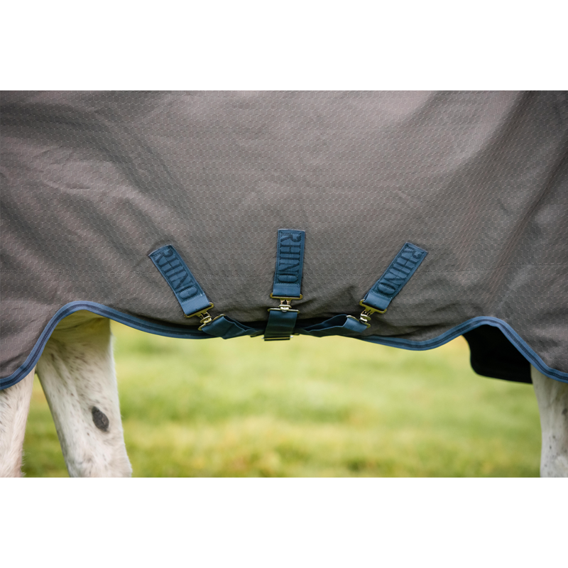 Horseware Rhino Hexstop Plus Vari-Layer Turnout Rug 250g - Grey/Indigo-4