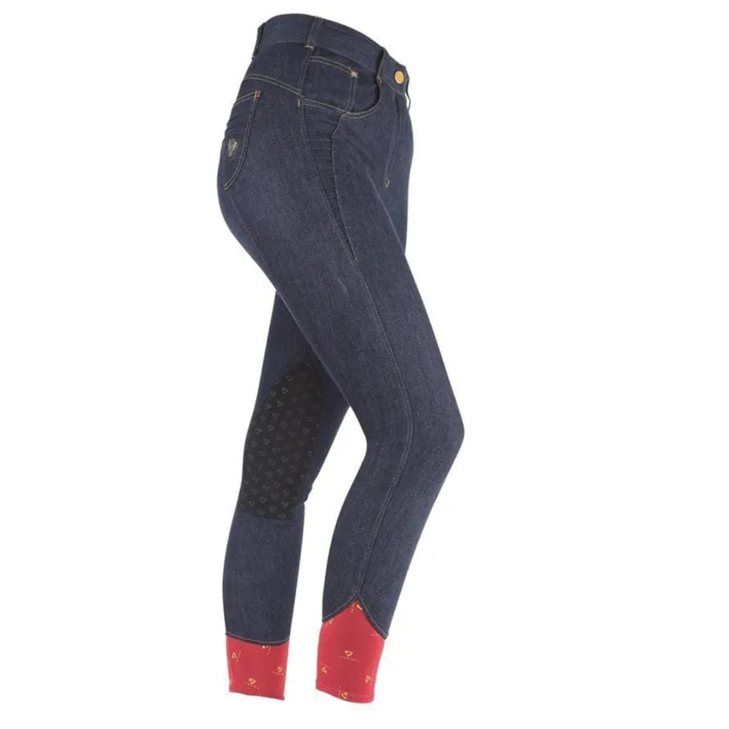 Aubrion Ladies Emmons Denim Style Breeches - Blue 