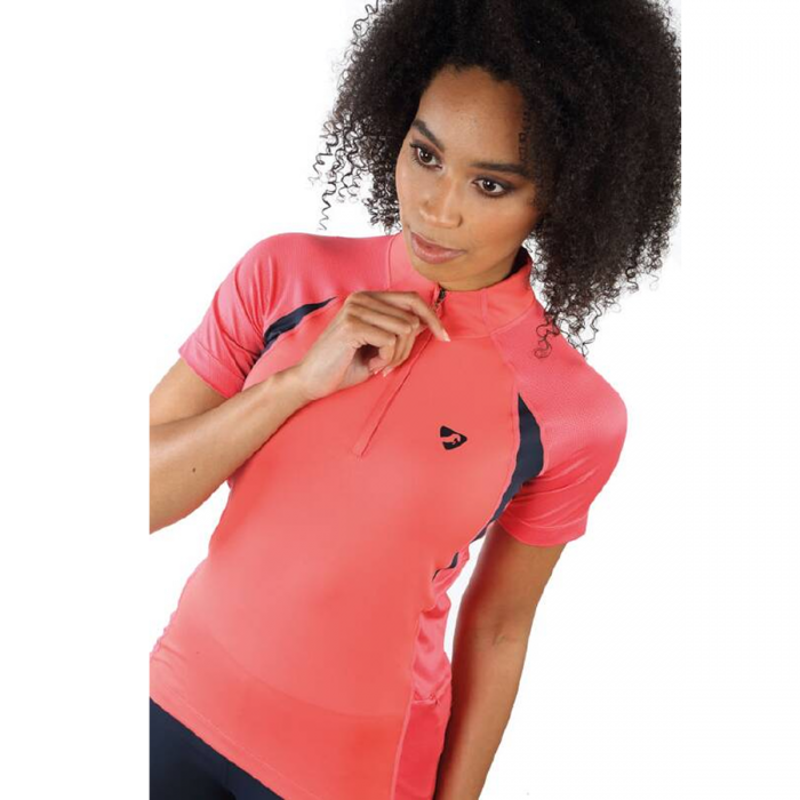 Aubrion Highgate Short Sleeve Baselayer - Coral-1