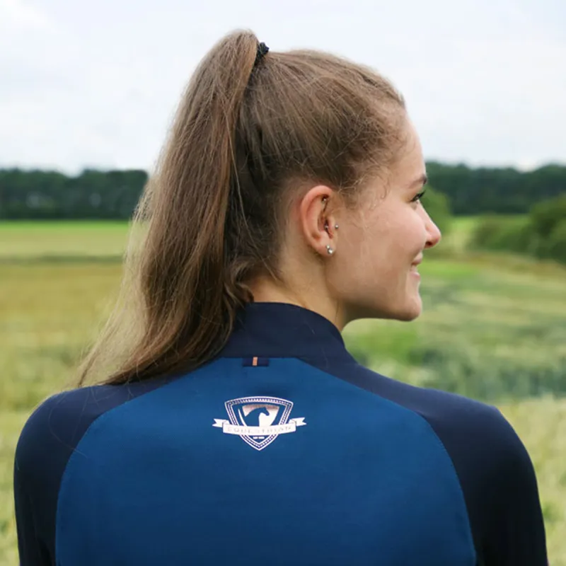 Hy Equestrian Highbury Collection Base Layer - Navy/Taupe/Rose Gold -3