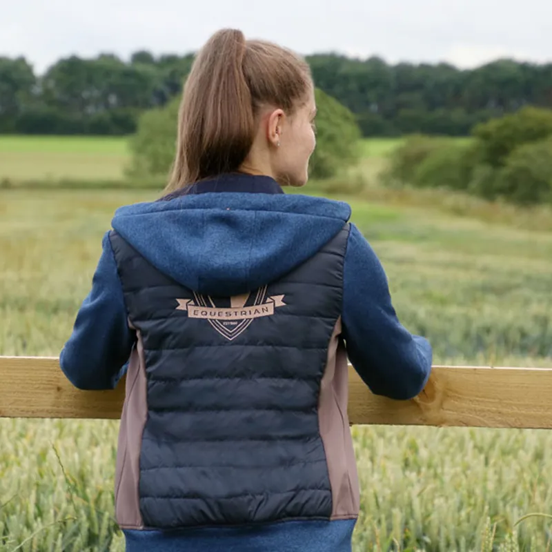 Hy Equestrian Highbury Collection Jacket - Navy/Taupe/Rose Gold-2