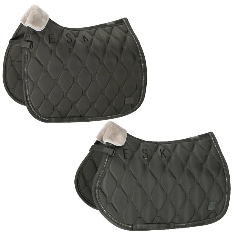 Eskadron Highgloss Crystal Saddle Cloth Essence AW22 - Dark Olive 