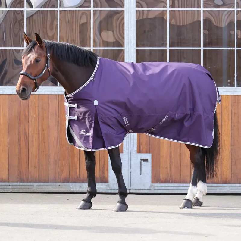 Shires Highlander Original 100 Turnout Rug - Plum