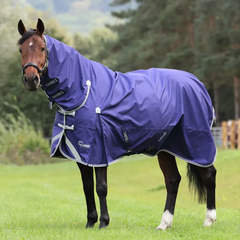 Shires Highlander Original Lite Turnout Combo Rug - Navy