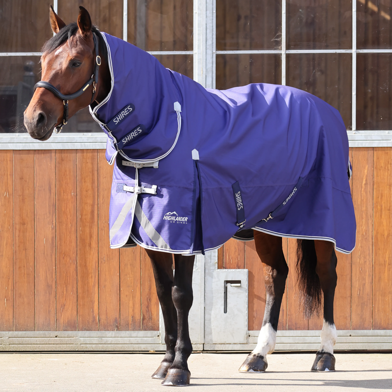 Shires Highlander Original Lite Turnout Combo Rug - Navy-1