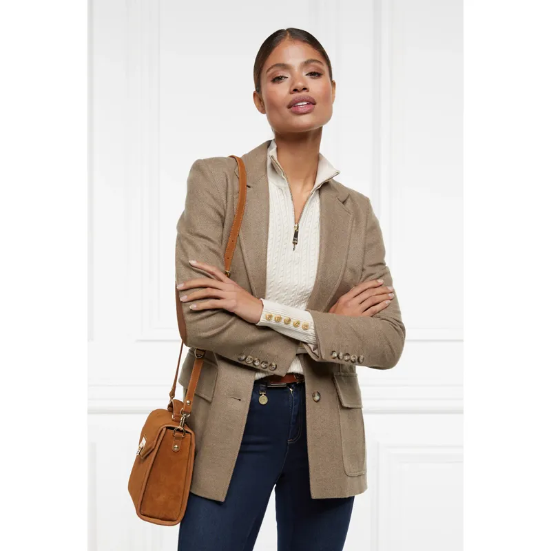 Holland Cooper Ava Half Zip Knit - Almond-3