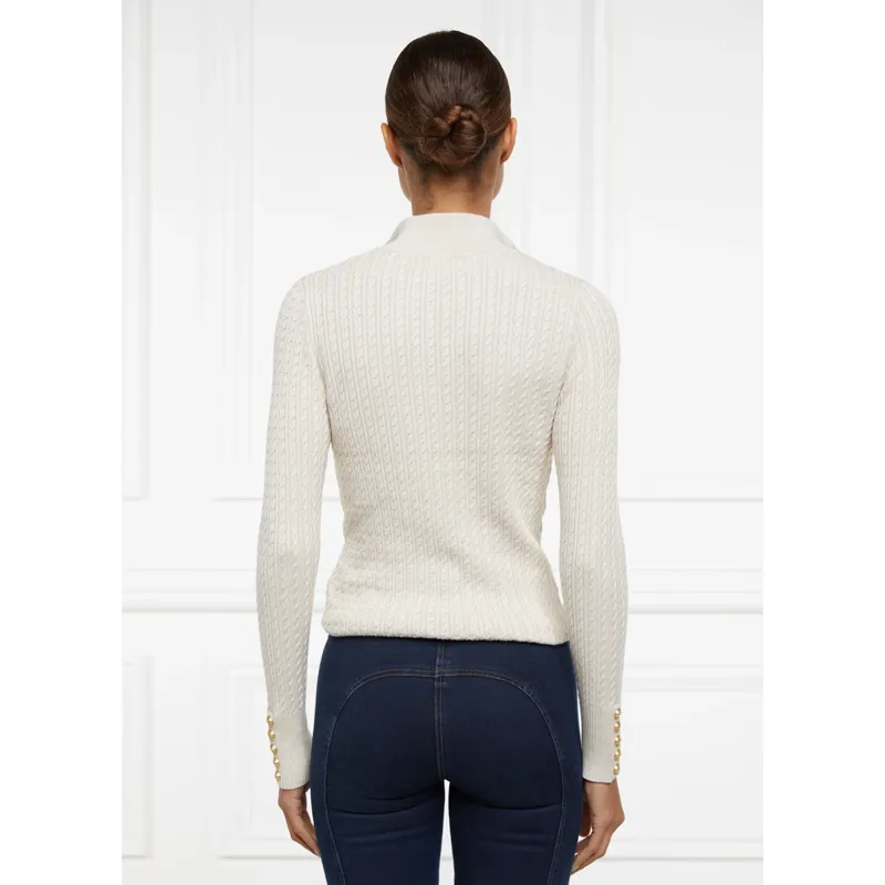 Holland Cooper Ava Half Zip Knit - Almond-4