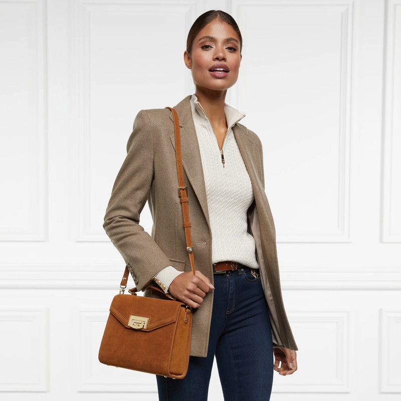 Holland Cooper Ava Half Zip Knit - Almond-2