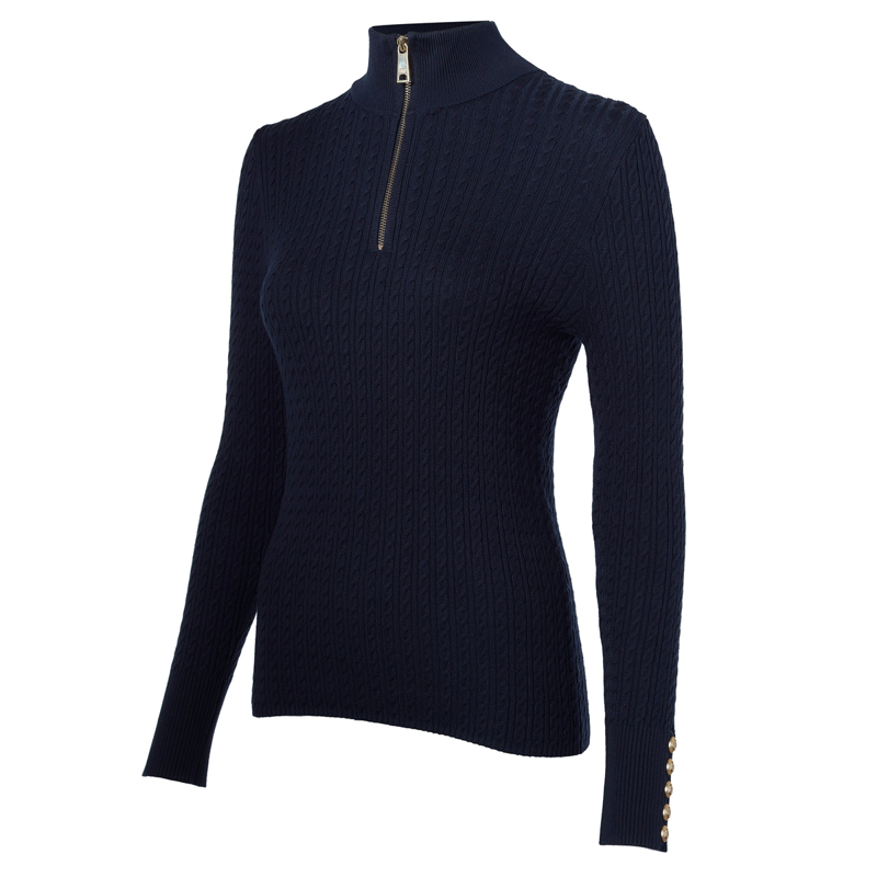 Holland Cooper Ava Half Zip Knit - Ink Navy-4