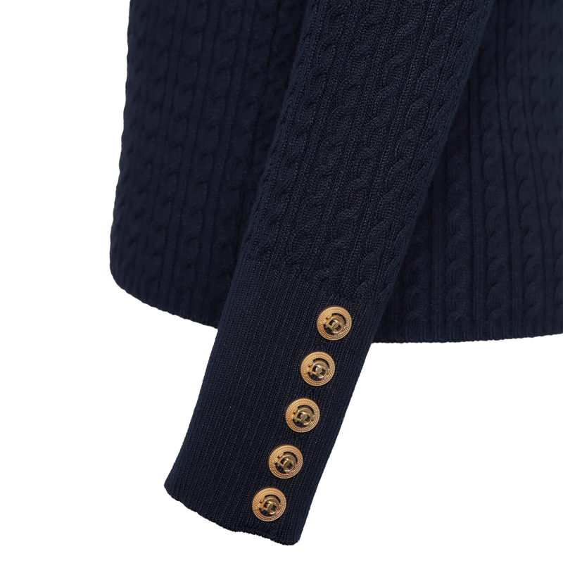 Holland Cooper Ava Half Zip Knit - Ink Navy-6