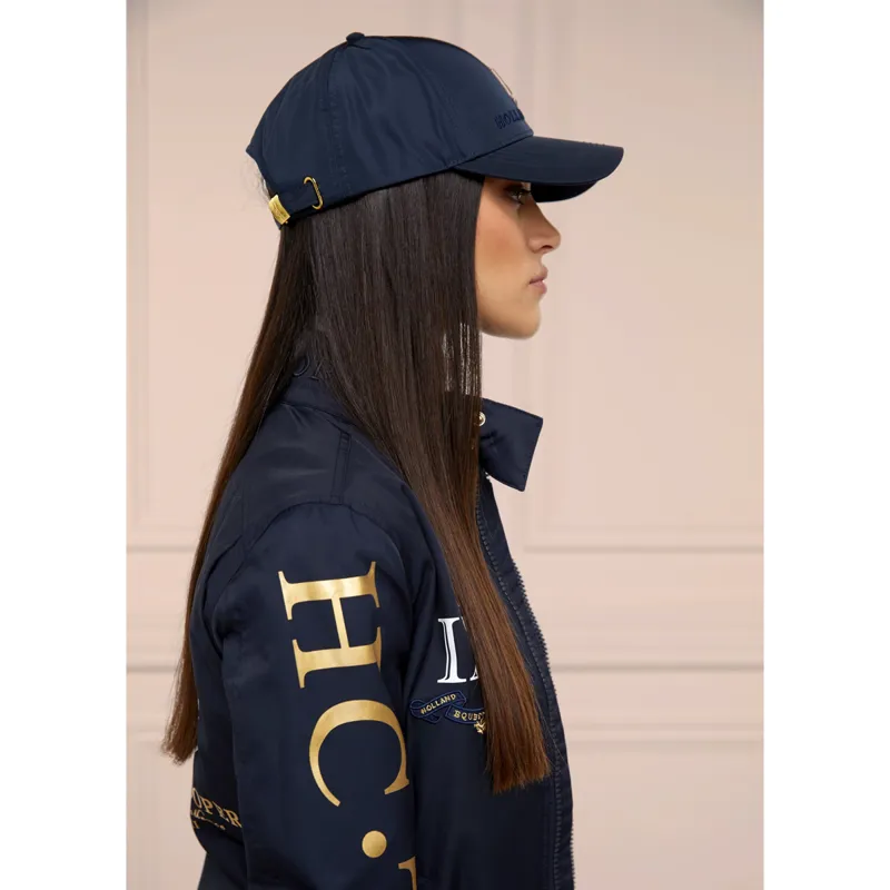 Holland Cooper Burghley Equestrian Cap - Ink Navy Monogram-1