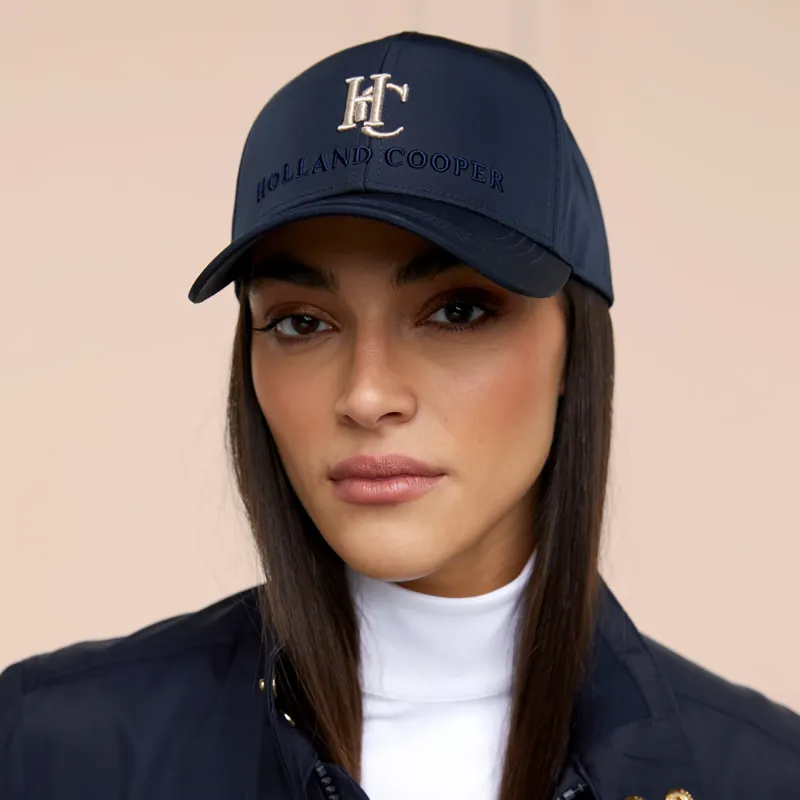 Holland Cooper Burghley Equestrian Cap - Ink Navy Monogram