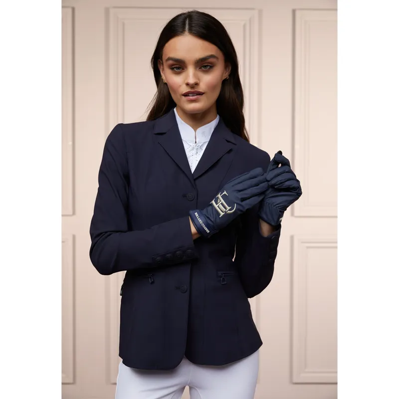 Holland Cooper Burghley Riding Gloves - Navy-1