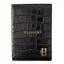Holland Cooper Chelsea Passport Holder - Black Croc