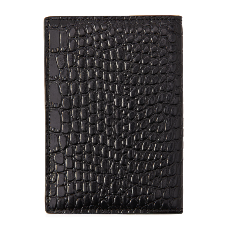 Holland Cooper Chelsea Passport Holder - Black Croc-1