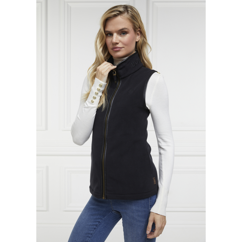 Holland Cooper Country Fleece Gilet - Black-4