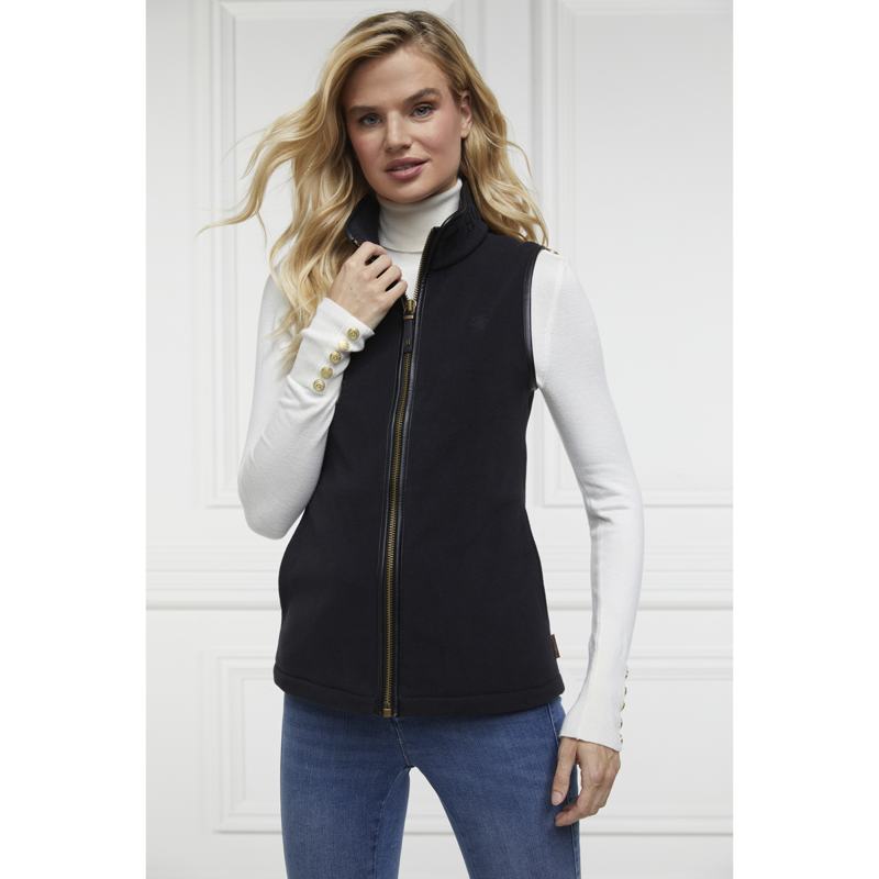 Holland Cooper Country Fleece Gilet - Black-1