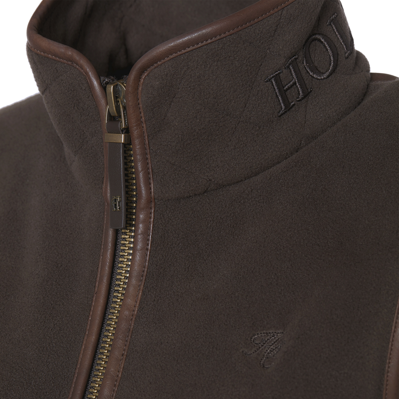 Holland Cooper Country Fleece Gilet - Chocolate-5