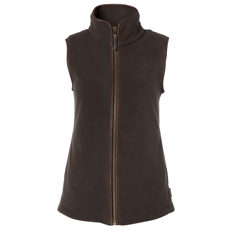 Holland Cooper Country Fleece Gilet - Chocolate-3