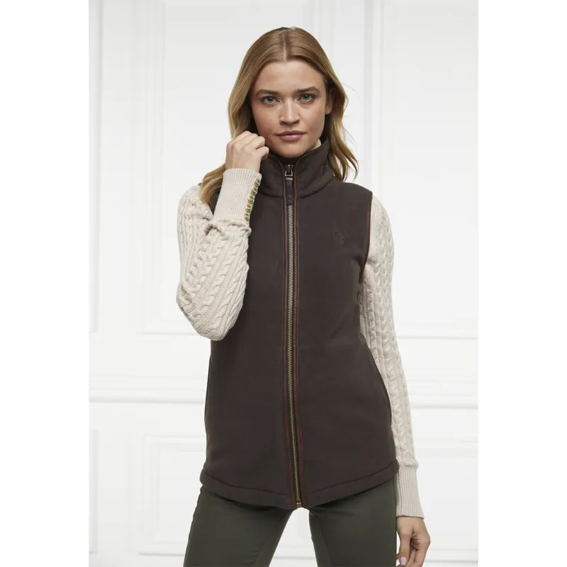 Holland Cooper Country Fleece Gilet - Chocolate