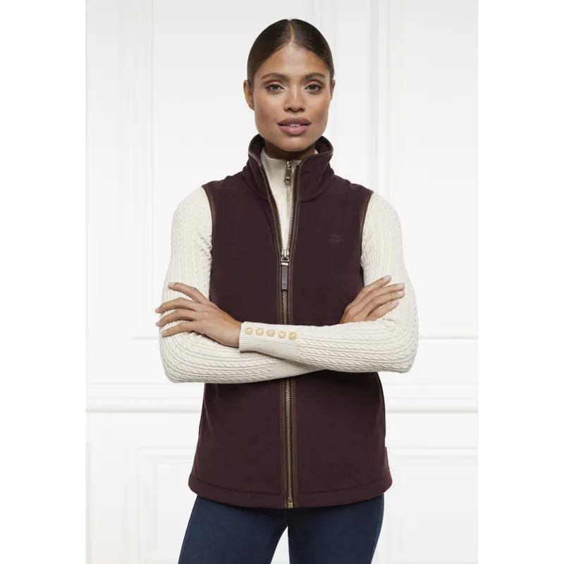 Holland Cooper Country Fleece Gilet - Mulberry