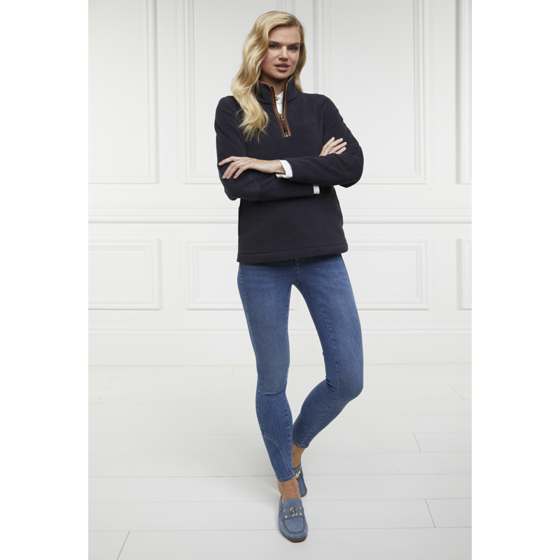 Holland Cooper Country Fleece Half Zip - Ink Navy-5
