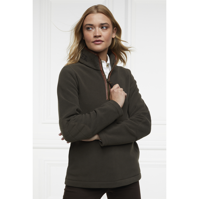 Holland Cooper Country Fleece Half Zip - Khaki-1