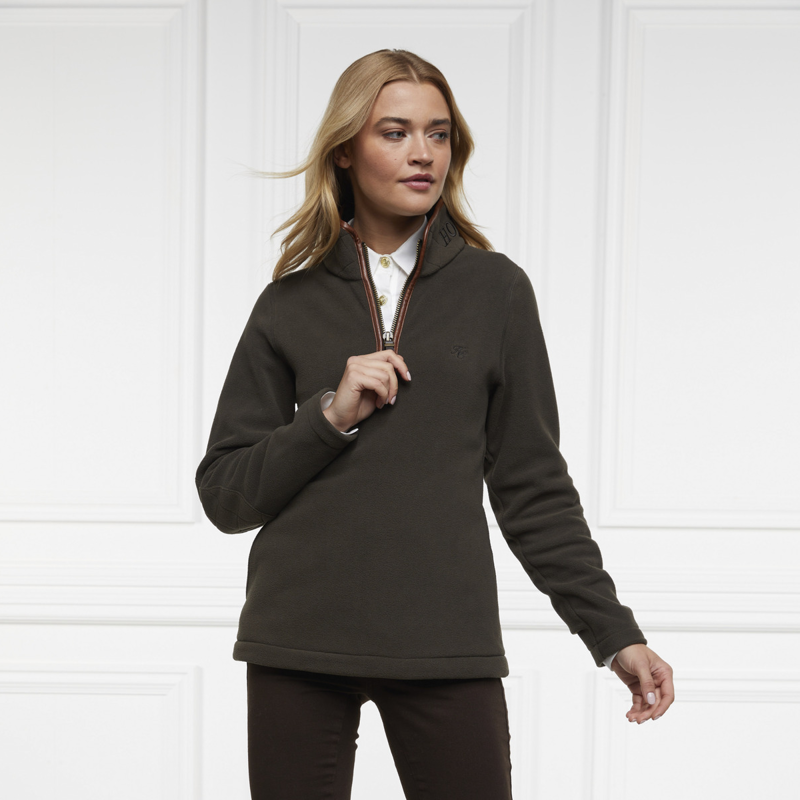 Holland Cooper Country Fleece Half Zip - Khaki-2