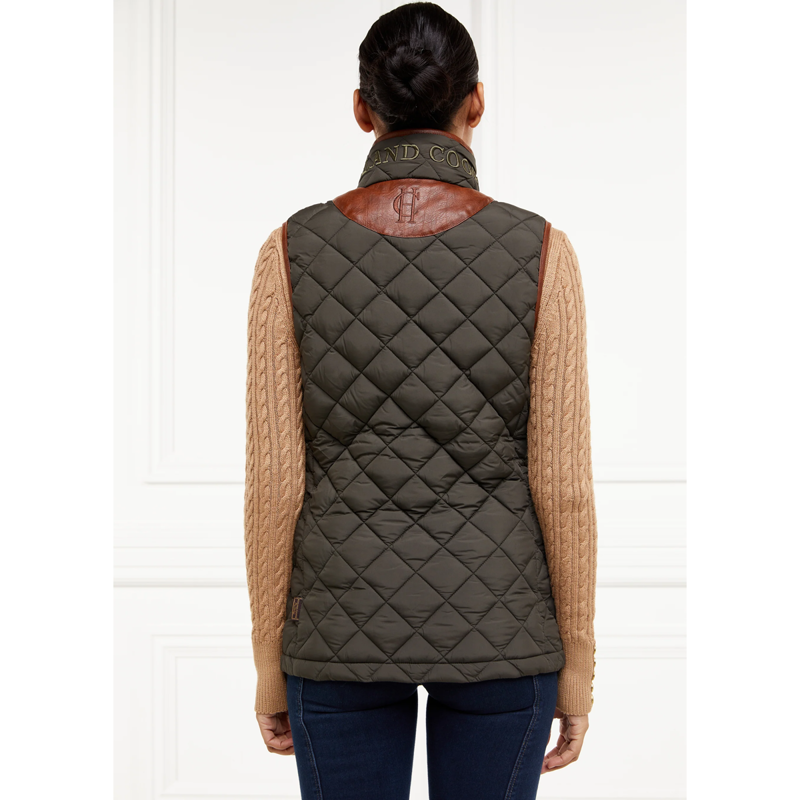 Holland Cooper Country Quilted Gilet - Heritage Khaki-2