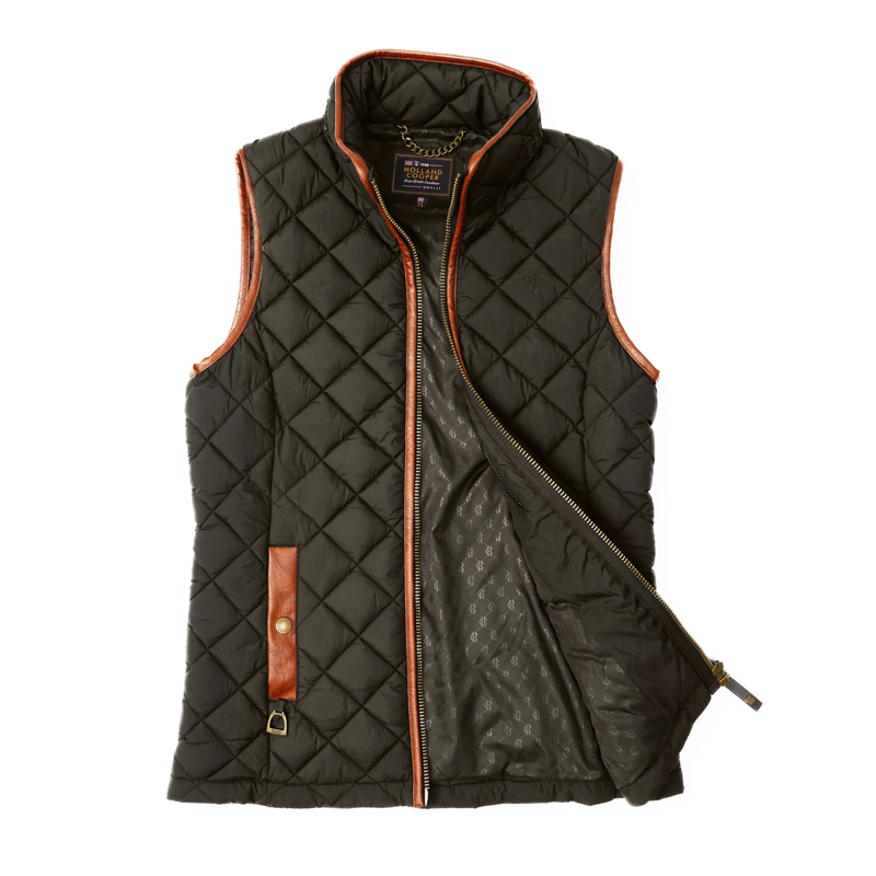 Holland Cooper Country Quilted Gilet - Heritage Khaki-6