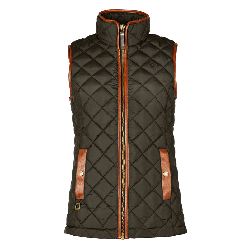 Holland Cooper Country Quilted Gilet - Heritage Khaki-4
