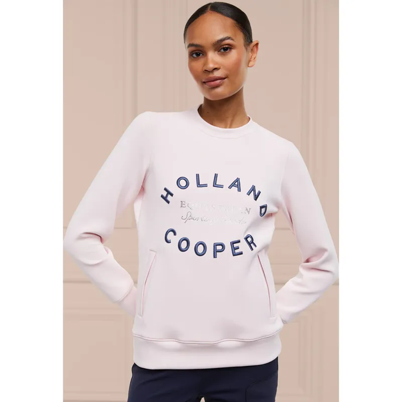 Holland Cooper Crystal Crew Neck Sweat - Blush