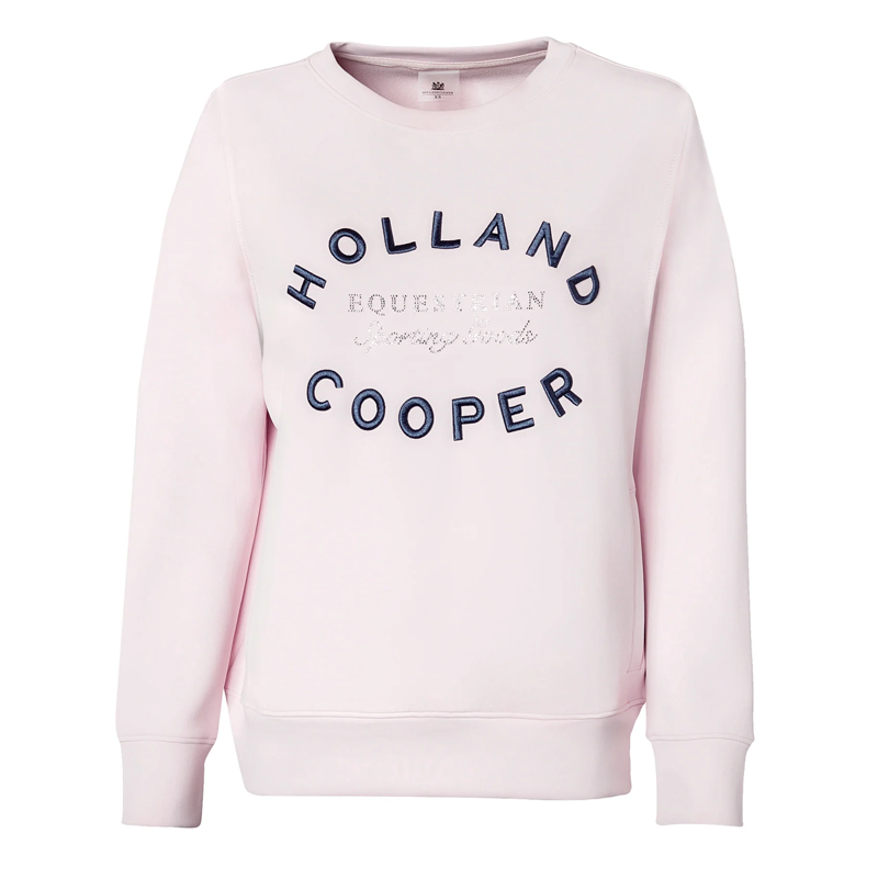 Holland Cooper Crystal Crew Neck Sweat - Blush-4