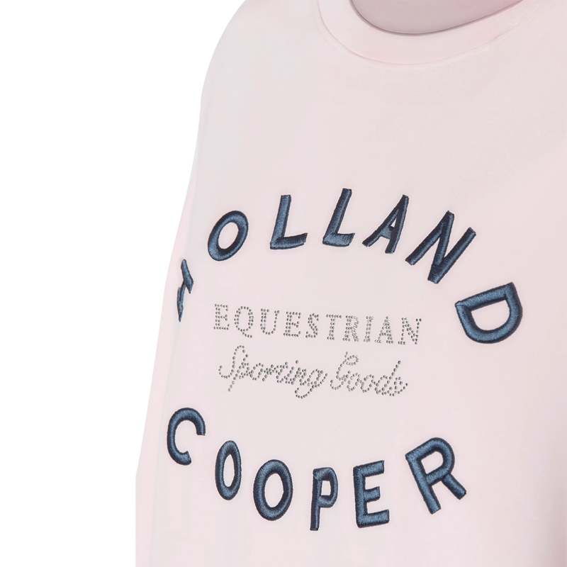 Holland Cooper Crystal Crew Neck Sweat - Blush-6