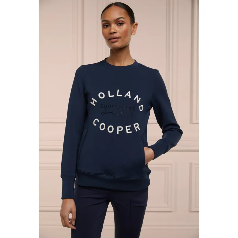 Holland Cooper Crystal Crew Neck Sweat - Ink Navy