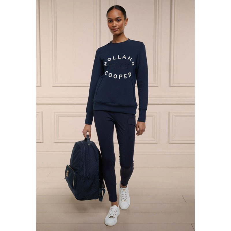Holland Cooper Crystal Crew Neck Sweat - Ink Navy-4