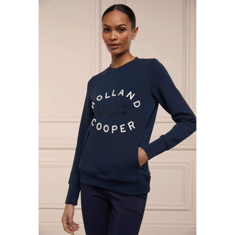 Holland Cooper Crystal Crew Neck Sweat - Ink Navy-2