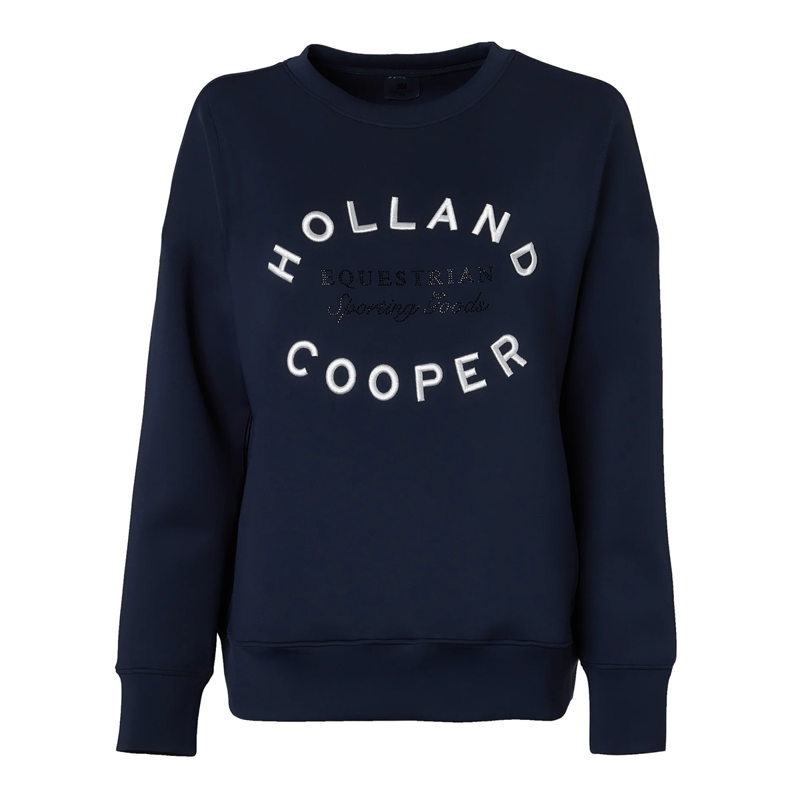 Holland Cooper Crystal Crew Neck Sweat - Ink Navy-5
