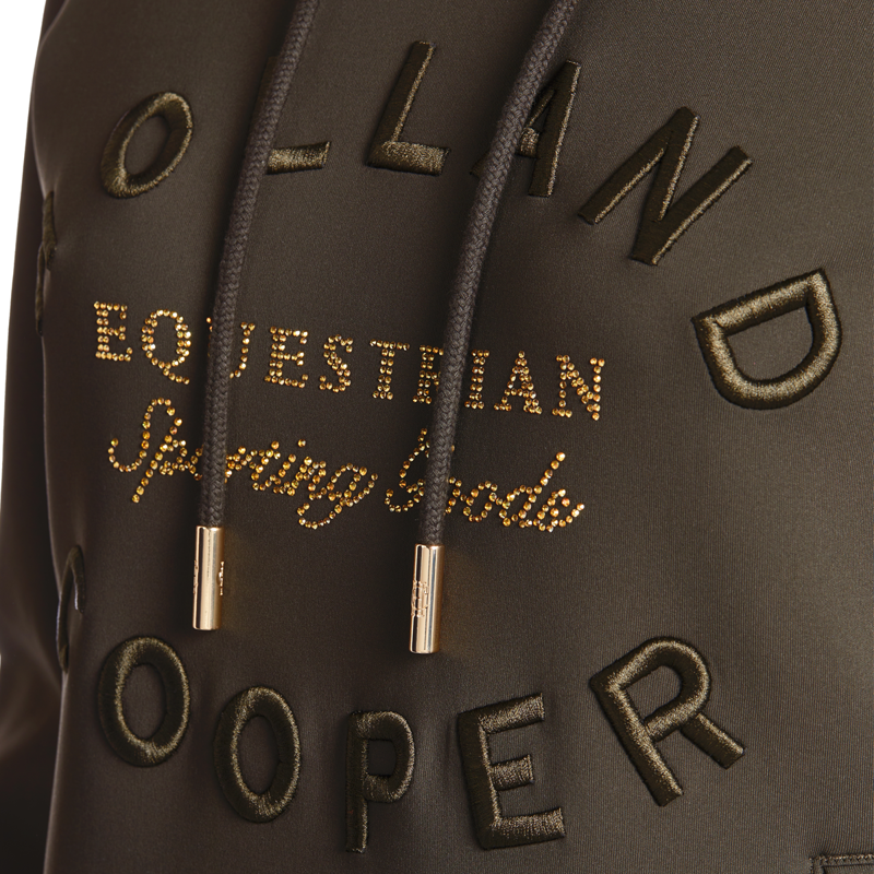 Holland Cooper Crystal Hoodie - Heritage Khaki-10