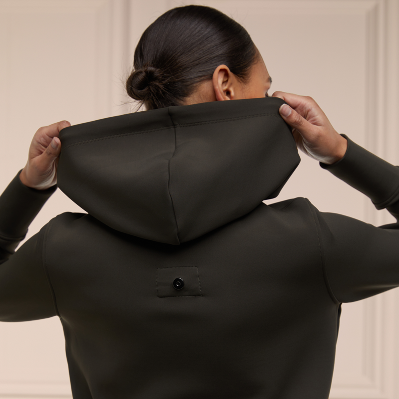 Holland Cooper Crystal Hoodie - Heritage Khaki-3