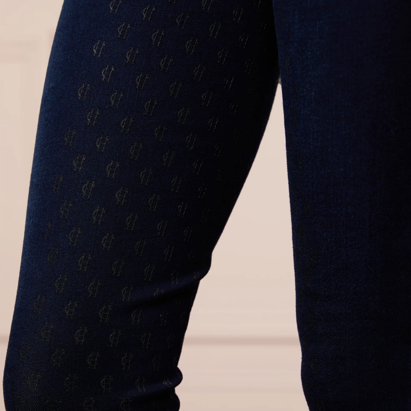 Holland Cooper Denim Thermal Full Grip Breeches - Deep Indigo-3