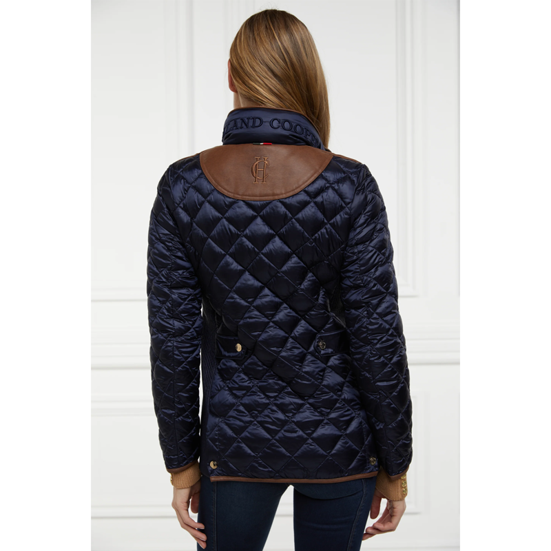 Holland Cooper Diamond Quilt Classic Jacket - Ink Navy-4